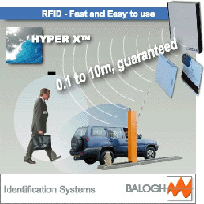 Balogh HyperX Tag Access control card/ tag/ fob HYPERX™ from BALOGH SA: High-Performance RFID - Tags and Readers at 2.45GHz